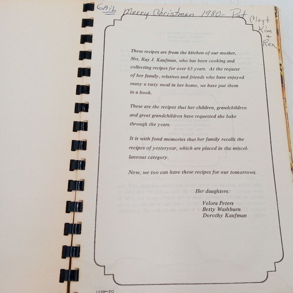 Whats Cookin In Grandma Emmas Kitchen Cookbook Recipe Book Vintage Kitchen - Picture 3 of 10